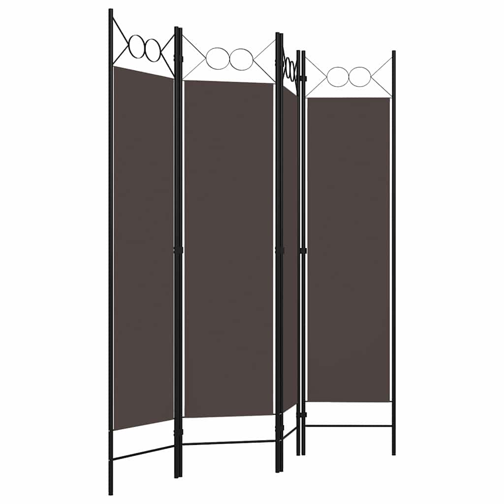 Vidaxl kamerscherm met 4 panelen 160x180 cm bruin