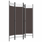 Vidaxl kamerscherm met 4 panelen 160x180 cm bruin