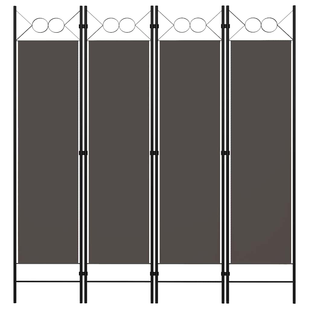 Vidaxl kamerscherm met 4 panelen 160x180 cm antraciet