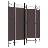 Vidaxl kamerscherm met 5 panelen 200x180 cm bruin