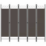 Vidaxl kamerscherm met 5 panelen 200x180 cm antraciet
