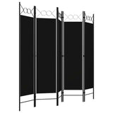 Vidaxl kamerscherm met 5 panelen 200x180 cm zwart