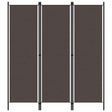 Vidaxl kamerscherm met 3 panelen 150x180 cm bruin