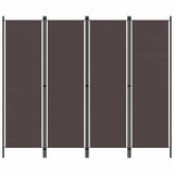 Vidaxl kamerscherm met 4 panelen 200x180 cm bruin