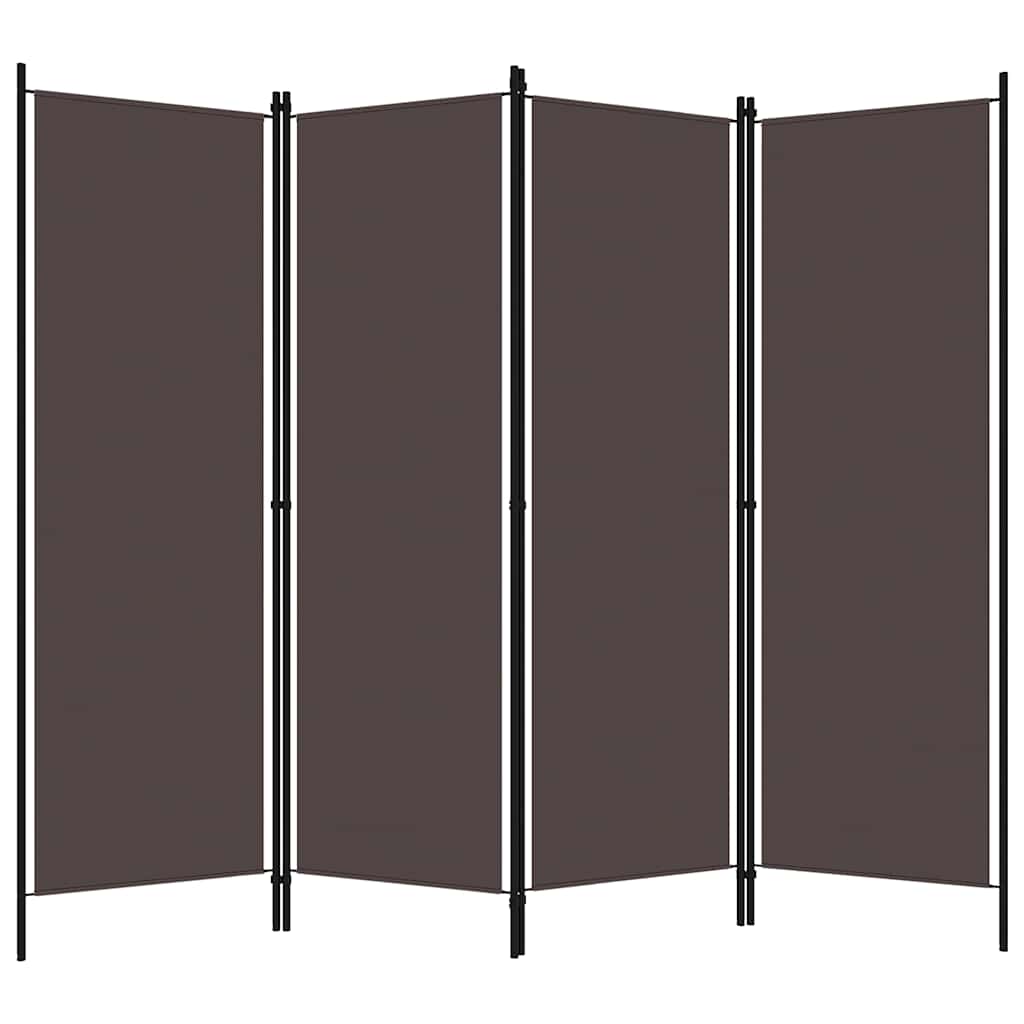 Vidaxl kamerscherm met 4 panelen 200x180 cm bruin
