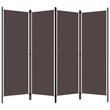 Vidaxl kamerscherm met 4 panelen 200x180 cm bruin