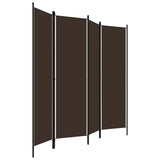 Vidaxl kamerscherm met 4 panelen 200x180 cm bruin