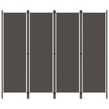 Vidaxl kamerscherm met 4 panelen 200x180 cm antraciet