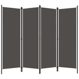 Vidaxl kamerscherm met 4 panelen 200x180 cm antraciet