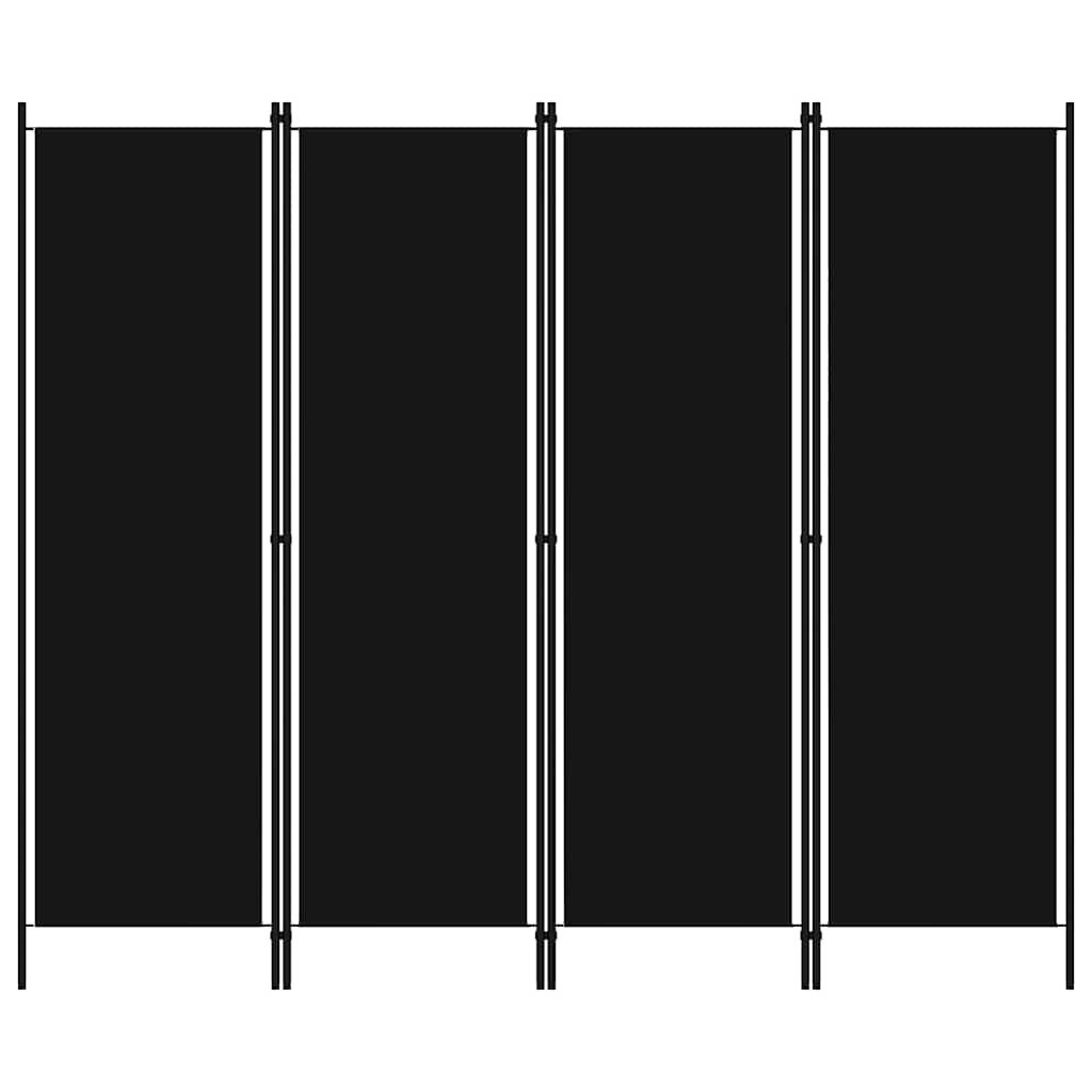 Vidaxl kamerscherm met 4 panelen 200x180 cm zwart