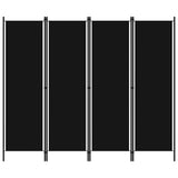 Vidaxl kamerscherm met 4 panelen 200x180 cm zwart