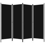 Vidaxl kamerscherm met 4 panelen 200x180 cm zwart
