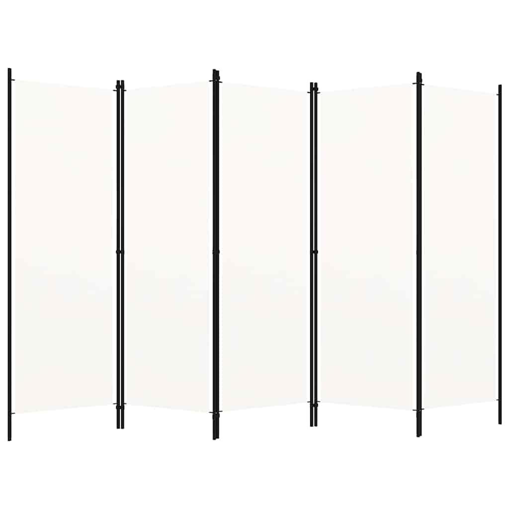 Vidaxl kamerscherm met 5 panelen 250x180 cm wit