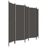 Vidaxl kamerscherm met 5 panelen 250x180 cm antraciet