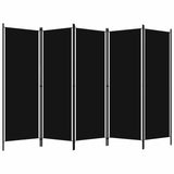 Vidaxl kamerscherm met 5 panelen 250x180 cm zwart