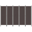 Vidaxl kamerscherm met 6 panelen 300x180 cm bruin