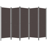 Vidaxl kamerscherm met 6 panelen 300x180 cm bruin