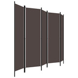 Vidaxl kamerscherm met 6 panelen 300x180 cm bruin