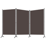 Vidaxl kamerscherm met 3 panelen 260x180 cm bruin