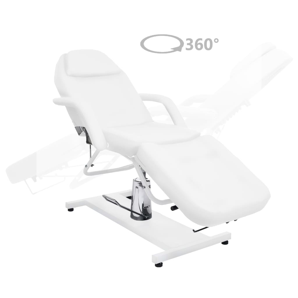 Vidaxl Massage Tabell 180x62x (87-112) cm vit