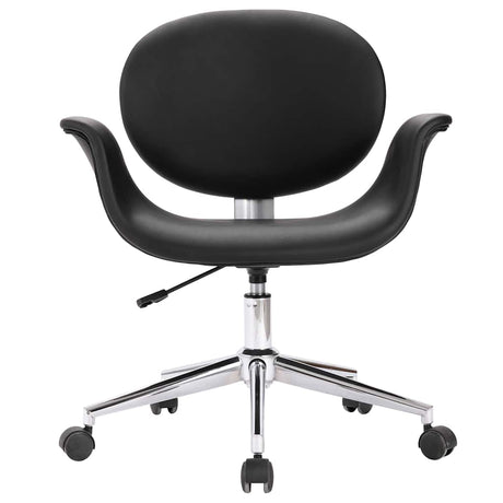 Vidaxl eetkamerstoelen draaibaar 2 st kunstleer zwart