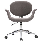 Vidaxl eetkamerstoelen draaibaar 2 st stof grijs