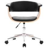Vidaxl eetkamerstoelen draaibaar 2 st kunstleer zwart