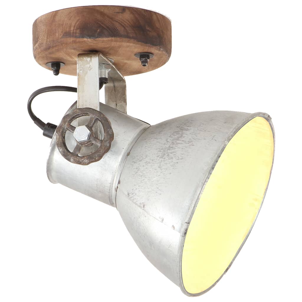 Vidaxl Wall loftslamper Industriel 2 st e27 20x25 cm sølvfarvet