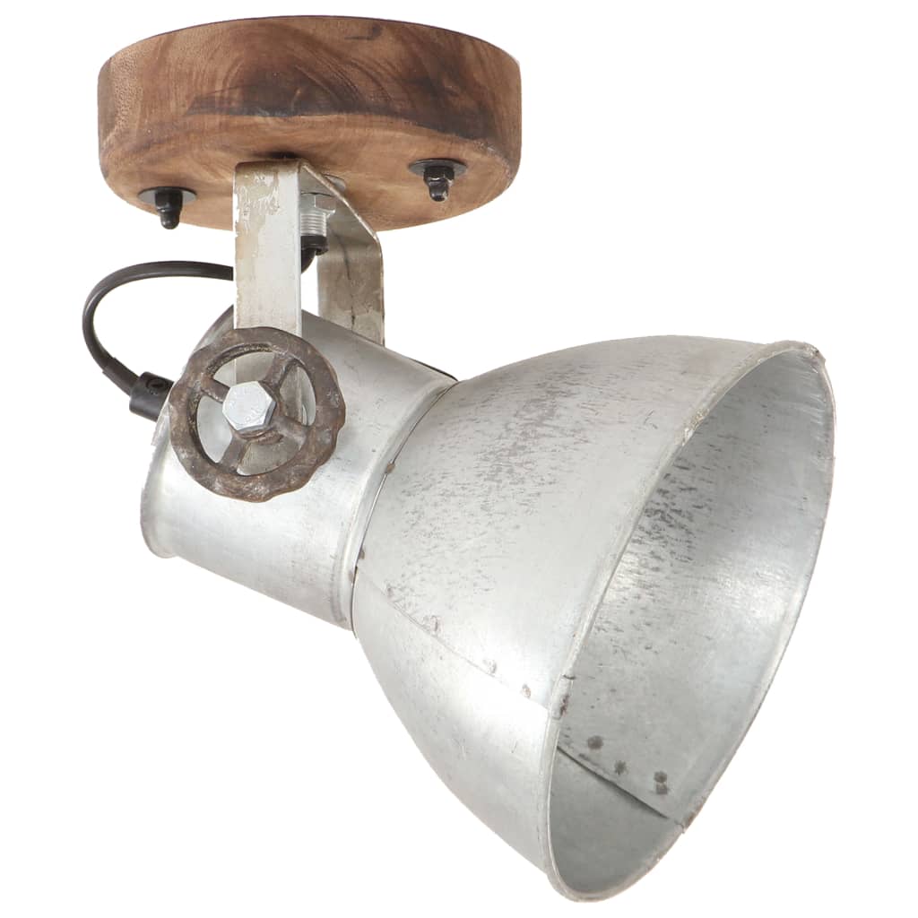 Vidaxl Wall loftslamper Industriel 2 st e27 20x25 cm sølvfarvet