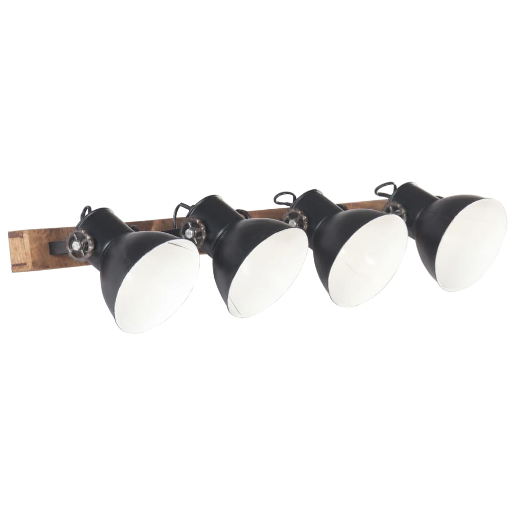 Vidaxl Wall Lamp Industrial E27 90x25 cm svart