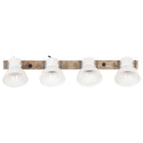 Vidaxl Wall Lamp industriale E27 90x25 cm bianco