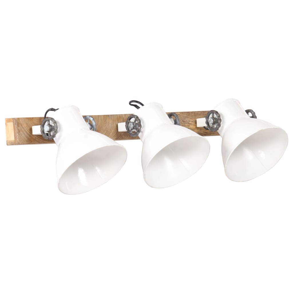 Vidaxl Wall Lamp industriale E27 65x25 cm bianco