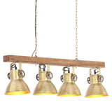 Vidaxl plafondlamp industrieel e27 mangohout messingkleurig