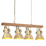 Vidaxl loftlampe Industriel E27 Mangohout Brass -farvet