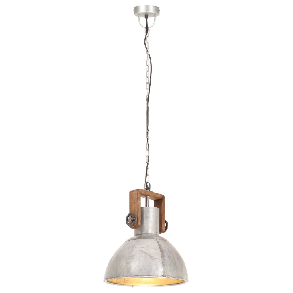 Lampa wisząca Vidaxl Industrial około 25 W e27 30 cm srebrna