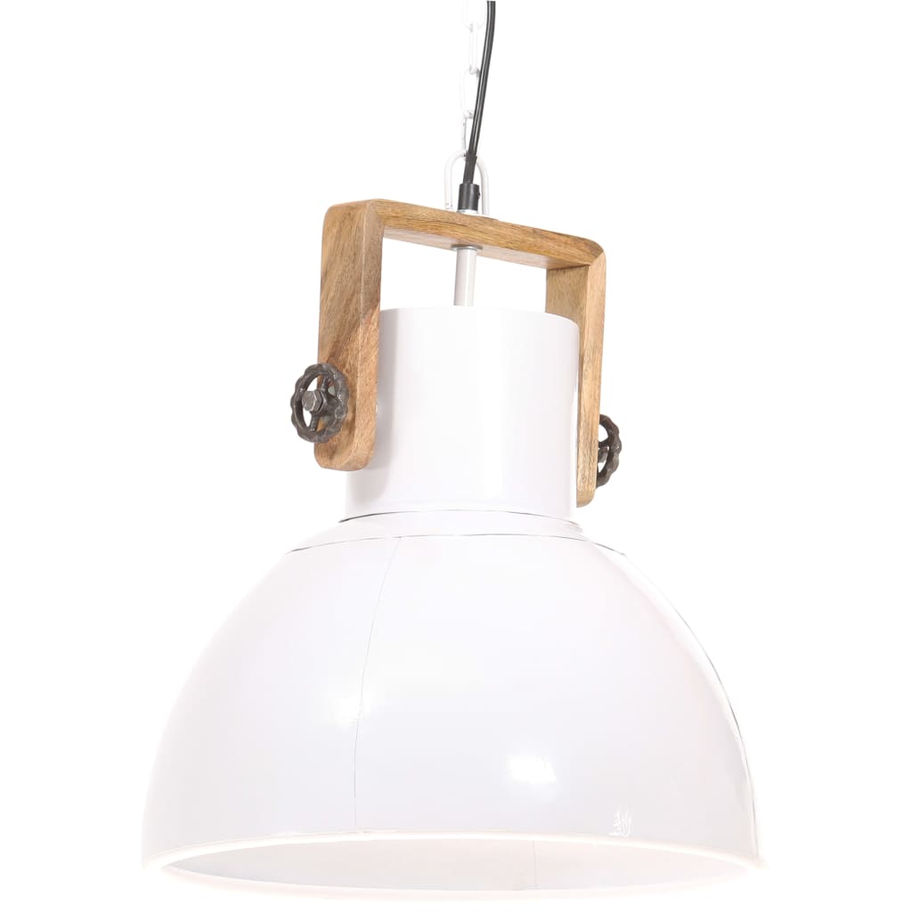 Lámpara colgante de Vidaxl industrial alrededor de 25 W E27 40 cm blanco