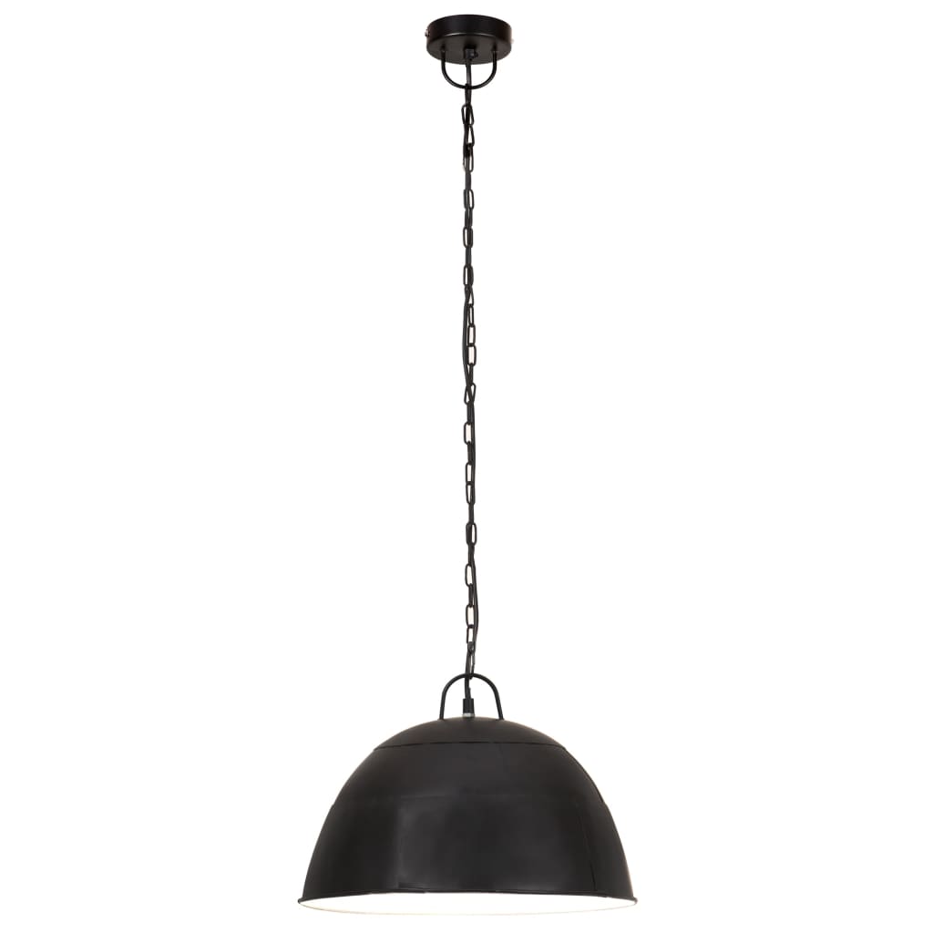 Vidaxl Lámpara colgante Vintage Round 25 W E27 41 cm Negro