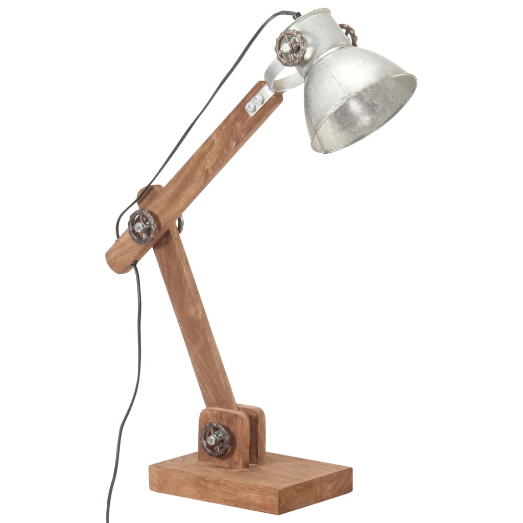 Stolní lampa Vidaxl Průmyslové kolo E27 58x18x90 cm stříbrné barvy