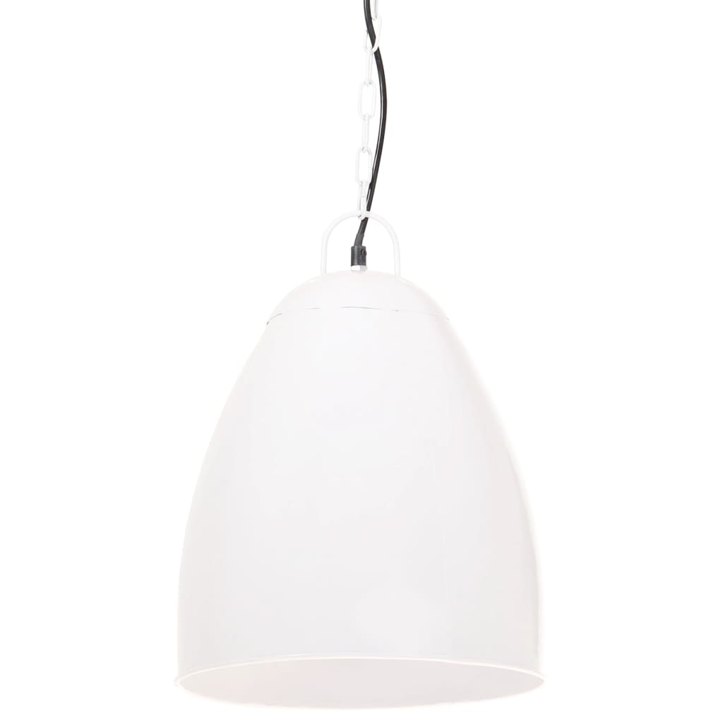 Lámpara colgante de Vidaxl industrial alrededor de 25 W E27 32 cm blanco