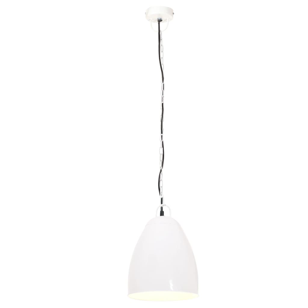 Lámpara colgante de Vidaxl industrial alrededor de 25 W E27 32 cm blanco