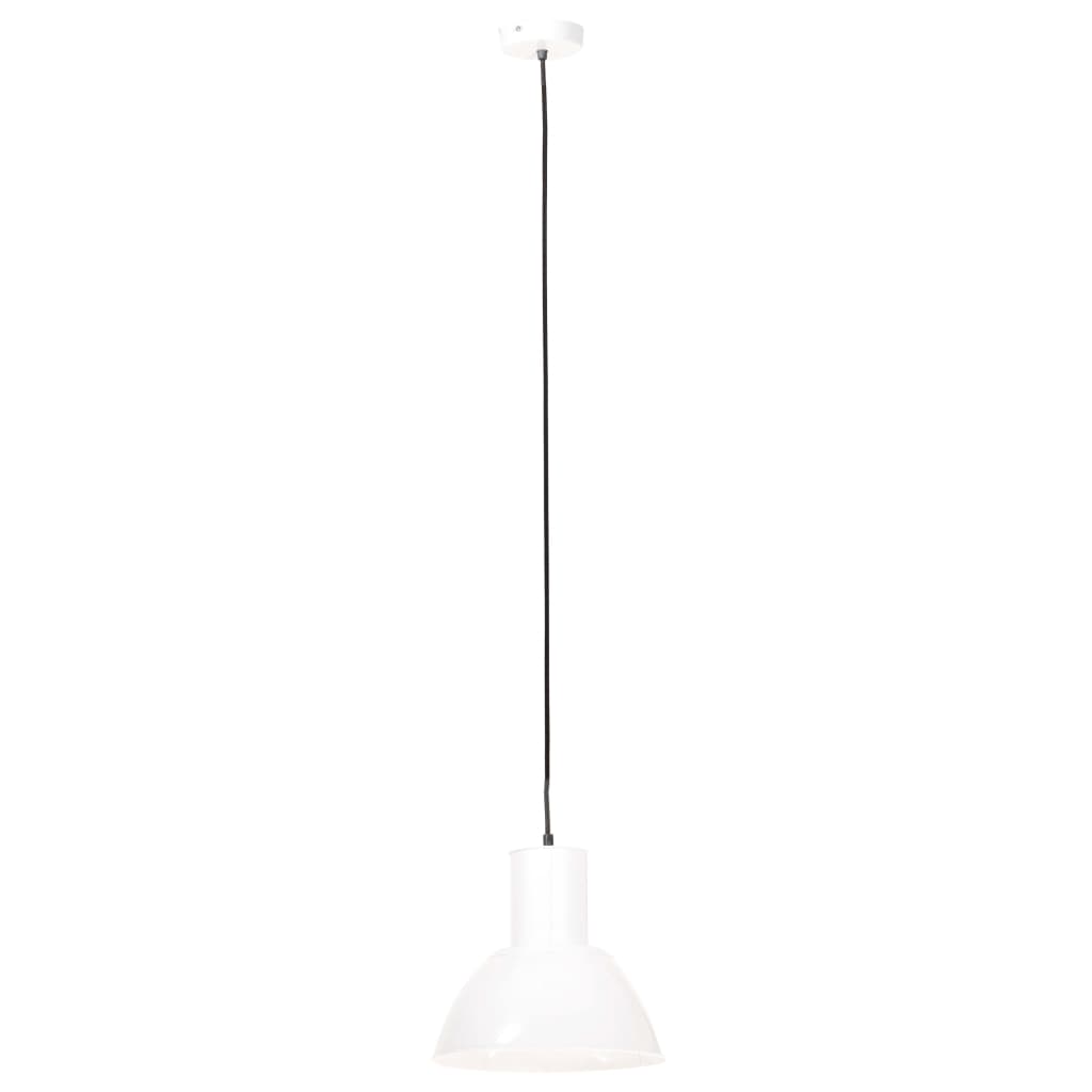 Vidaxl hängande lampa runt 25 W E27 28,5 cm vit