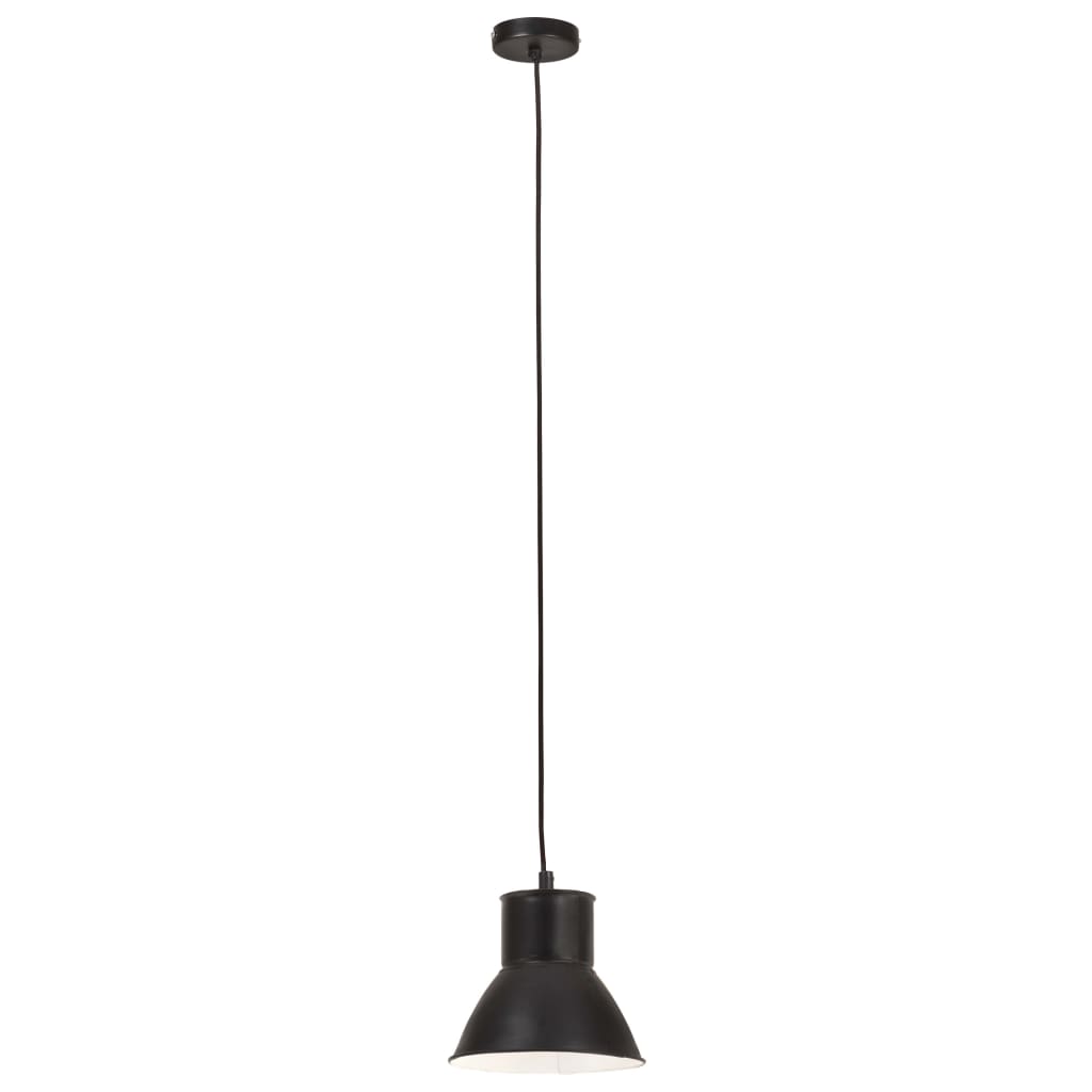 Vidaxl hänkend Lampe ronderëm 25 w e27 17 cm schwaarz