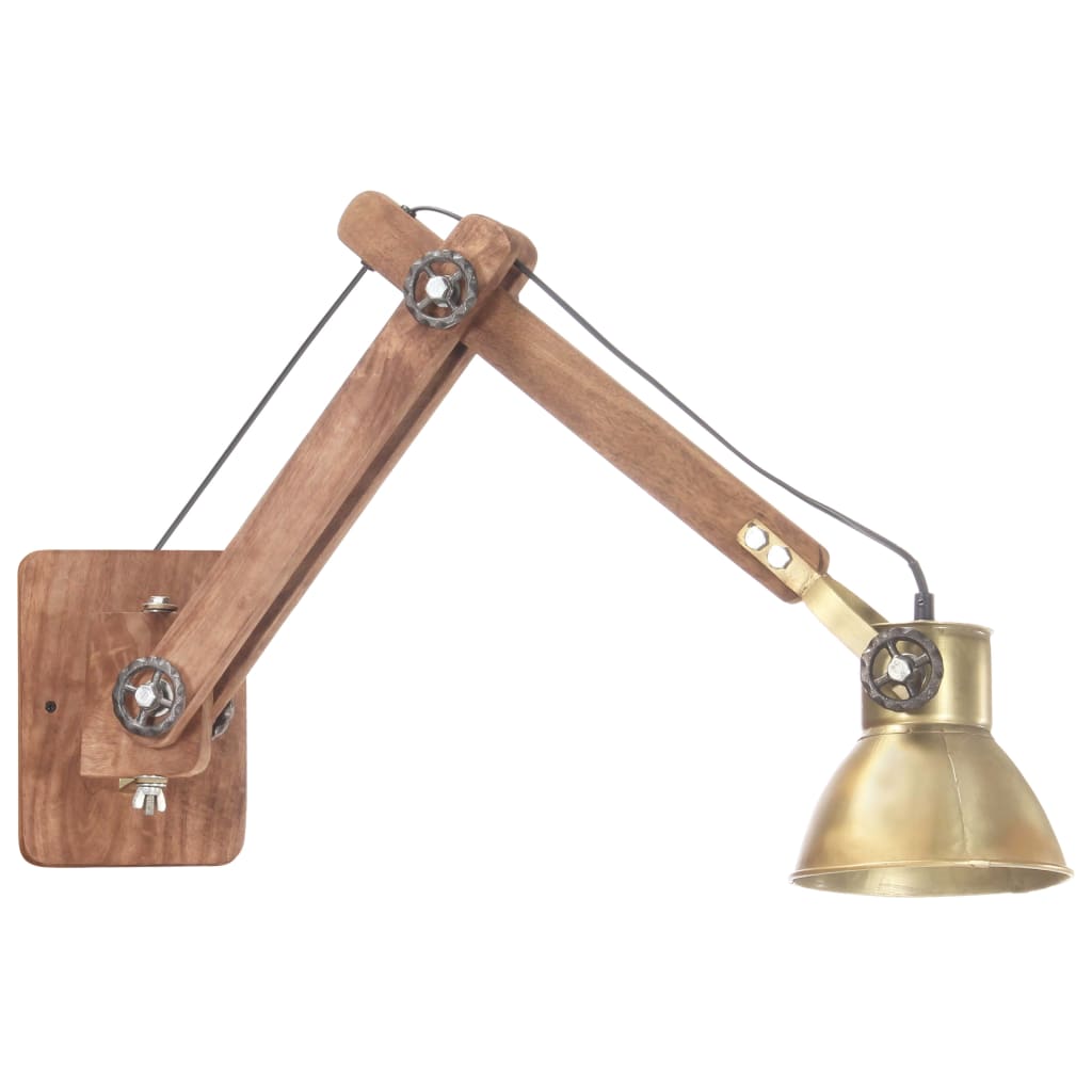 Vidaxl Wall Lamp Industrial Around E27 Brass -farvet