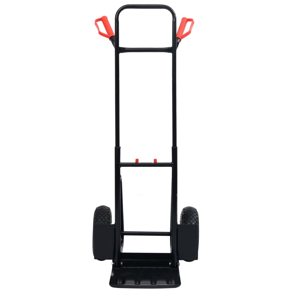 Vidaxl steekwagen telescopisch 200 kg zwart en rood