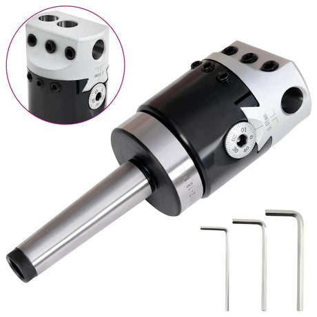 Vidaxl f1-12 boorkop met mt2-m10 boorschacht voor draaibanken 50 mm
