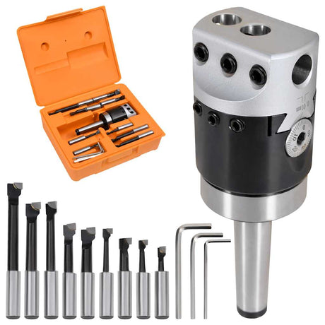Vidaxl 15-delige boorgereedschapsset met f1-12 mt2-m10 boorkop 50 mm