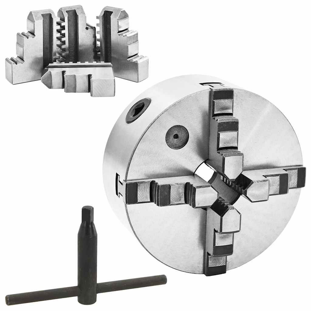 Vidaxl klauwplaat met 4 bekken zelfcentrerend 160 mm staal k12 160