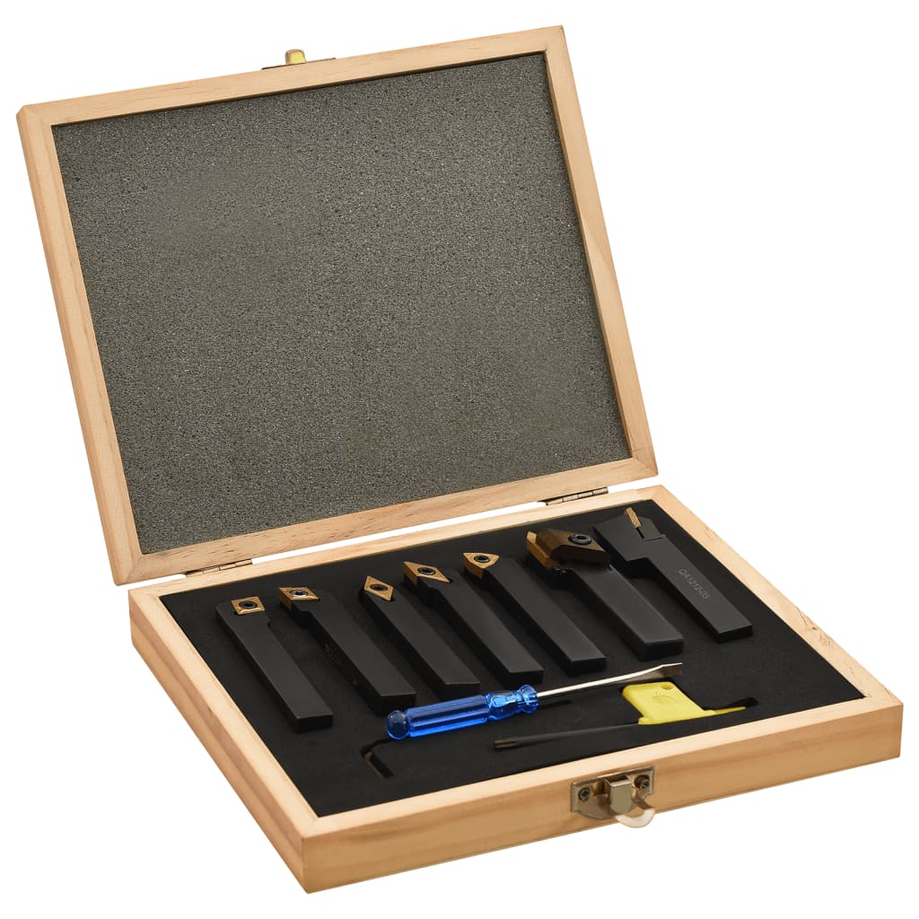 Vidaxl 12-Stéck Lafen Tool Set indexibel 80 mm 12x12 mm