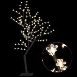 Vidaxl Weihnachtsbaum 128 LEDs warmes weißes Licht Kirschblüten 120 cm