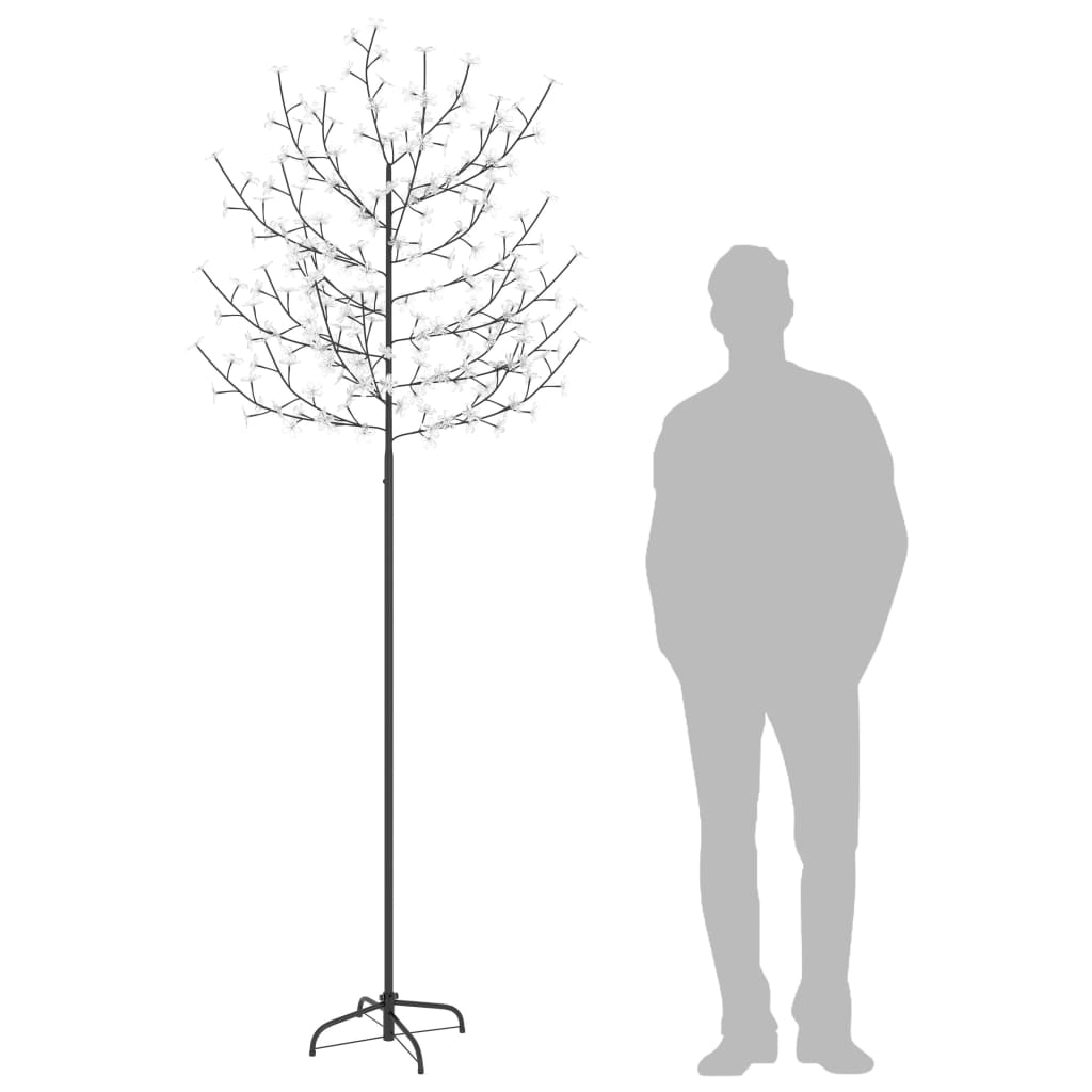 VIDAXL Tree di Natale 220 LED BLOSSOM CHIARRIO BIANCO CREDDO 220 CM